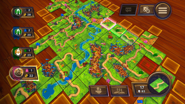 Screenshot z Carcassonne: The Official Board Game