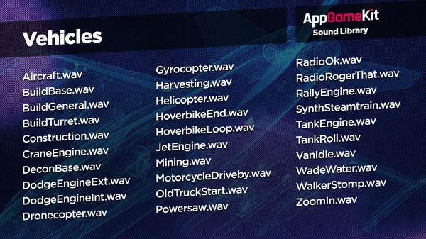 AppGameKit Classic - Sound Library