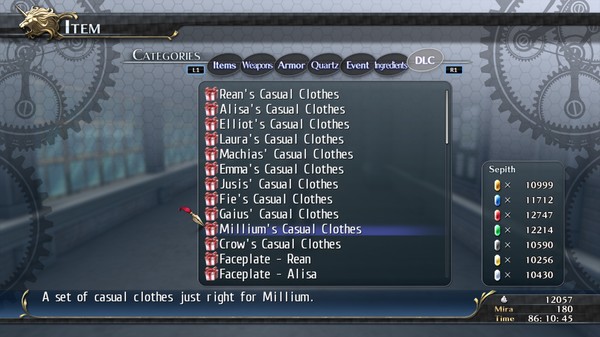 The Legend of Heroes: Trails of Cold Steel - Millium's Casuals