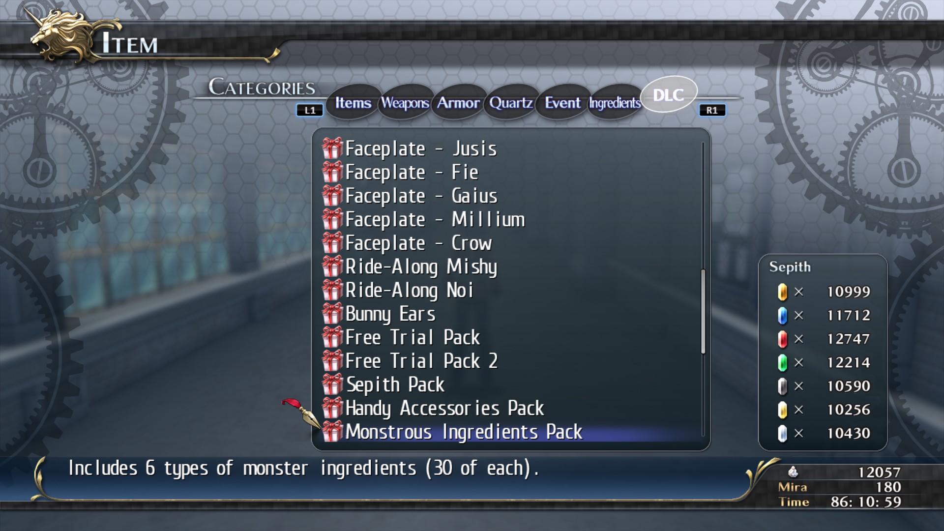 The Legend of Heroes: Trails of Cold Steel - Monstrous Ingredients Pack Featured Screenshot #1