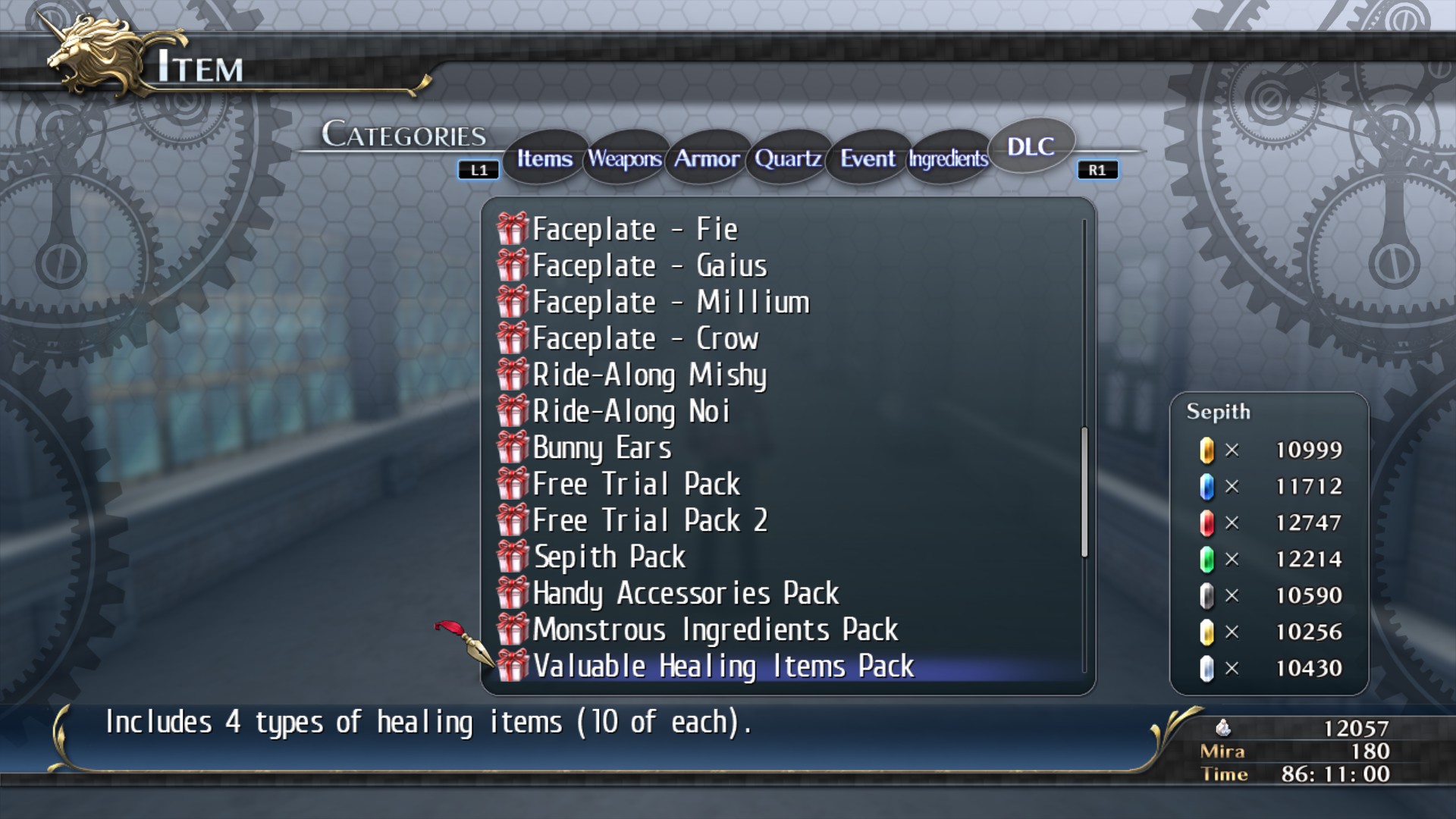 The Legend of Heroes: Trails of Cold Steel - Valuable Healing Items Pack Featured Screenshot #1