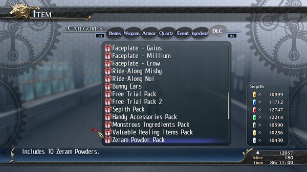 The Legend of Heroes: Trails of Cold Steel - Zeram Powder Pack