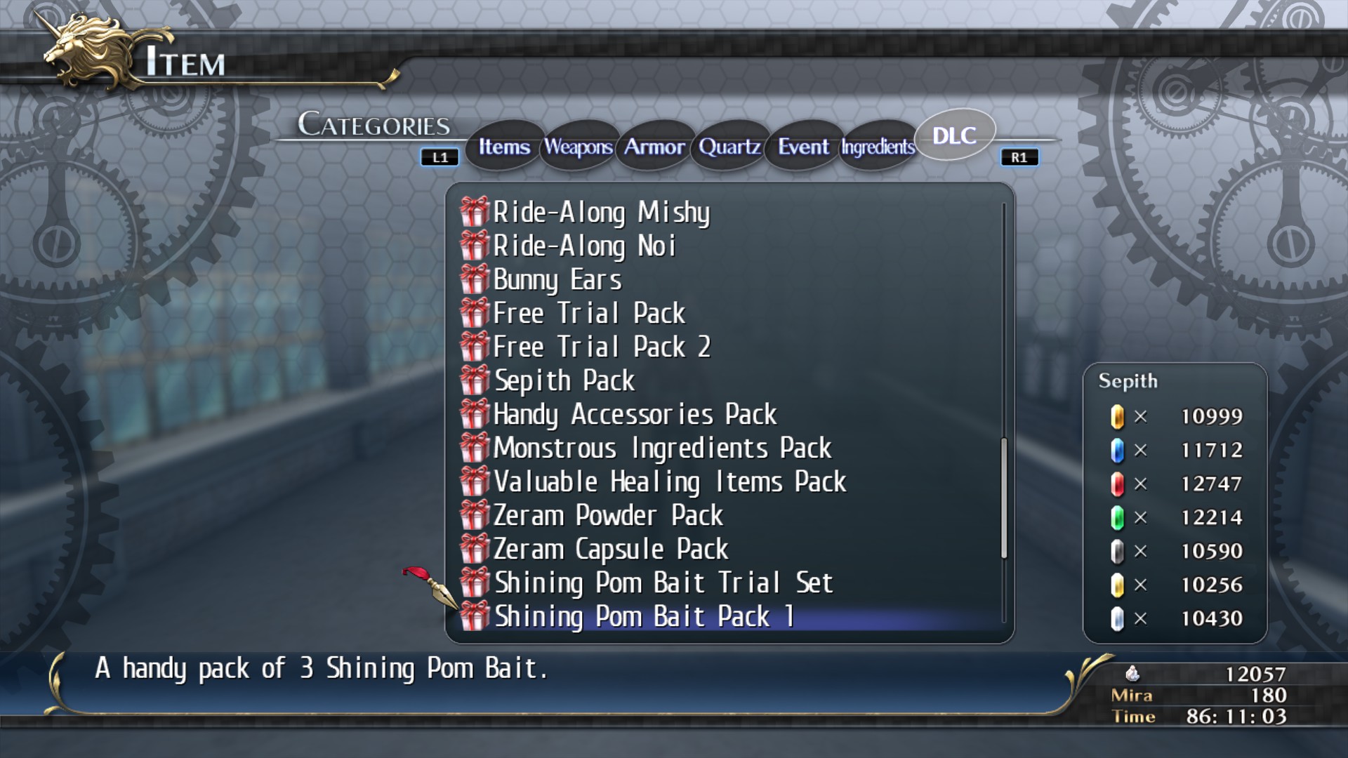 The Legend of Heroes: Trails of Cold Steel - Shining Pom Bait Pack 1 Featured Screenshot #1