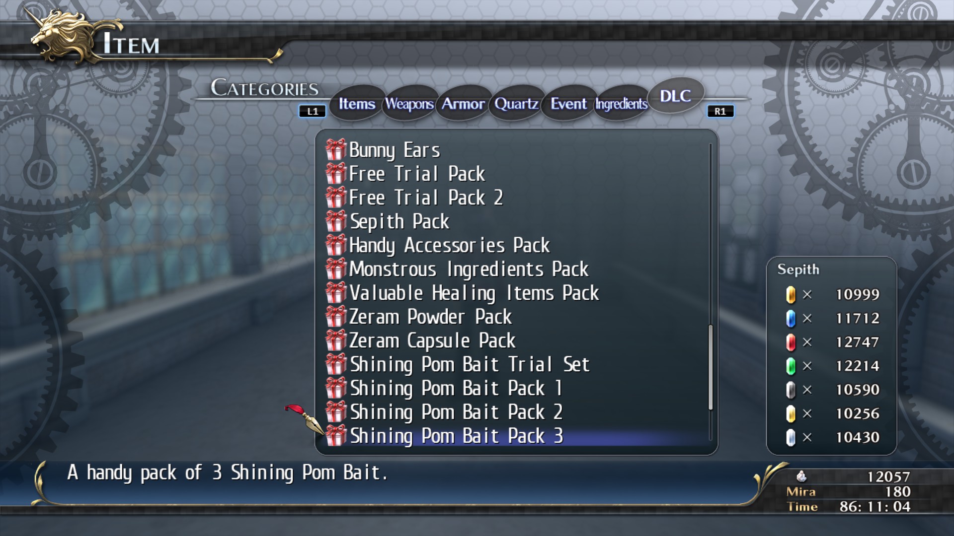 The Legend of Heroes: Trails of Cold Steel - Shining Pom Bait Pack 3 Featured Screenshot #1