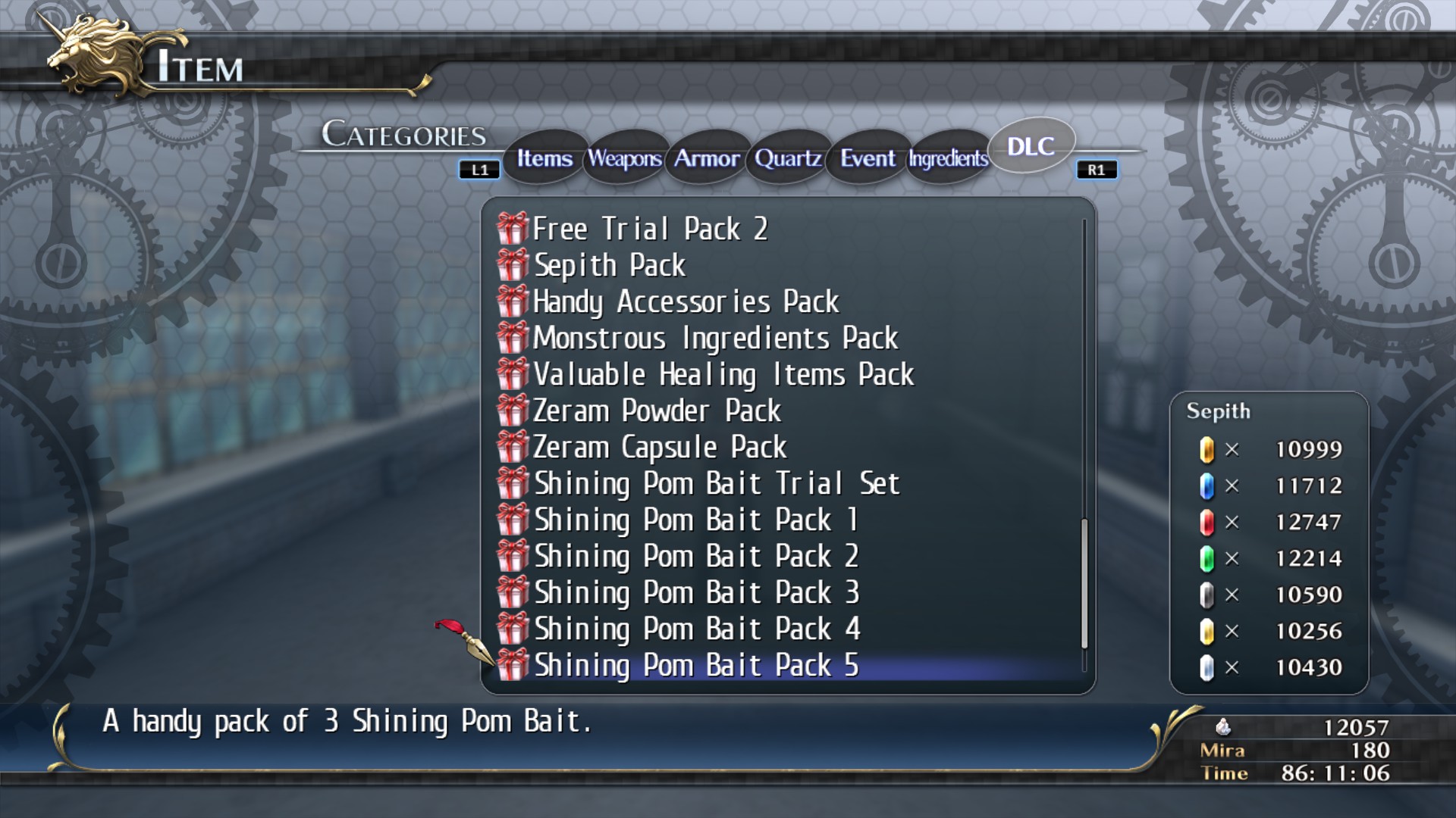 The Legend of Heroes: Trails of Cold Steel - Shining Pom Bait Pack 5 Featured Screenshot #1