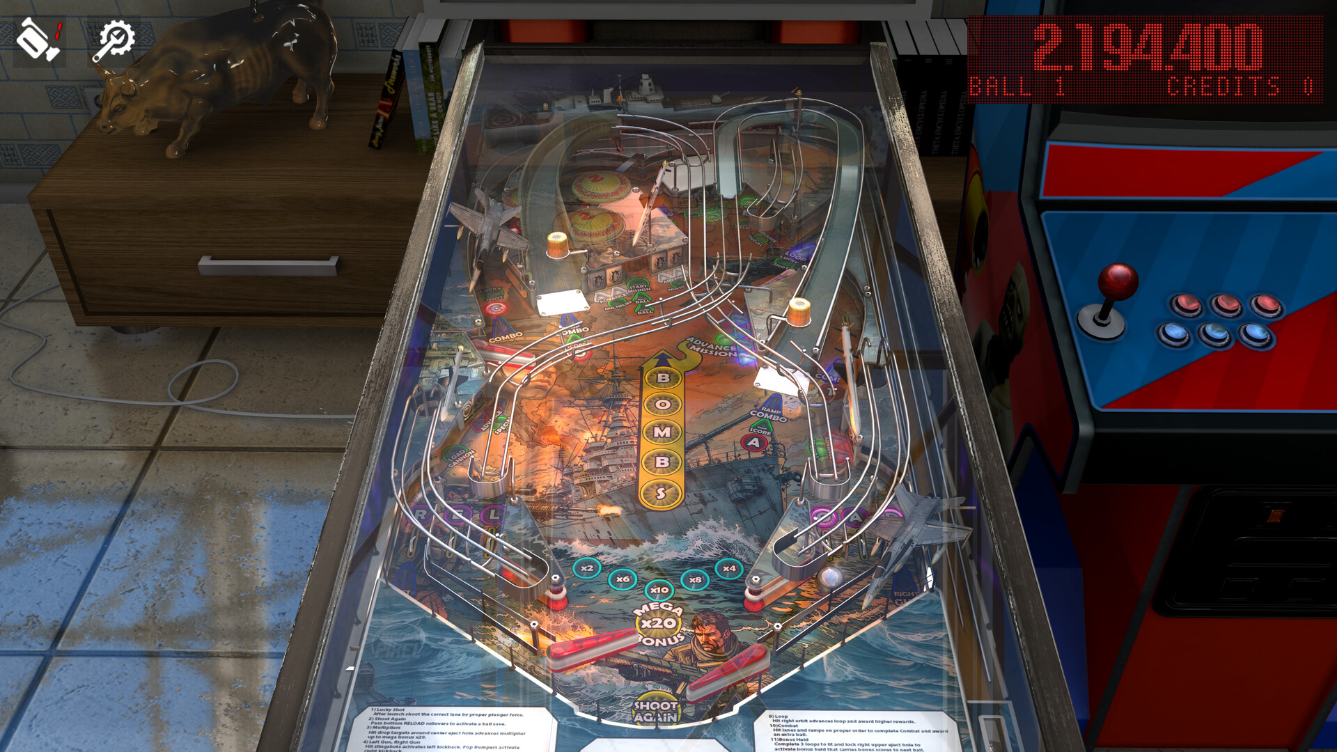 Zaccaria Pinball - Combat 2017 Table Featured Screenshot #1