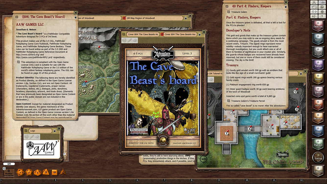 Fantasy Grounds - B04 The Cave Beast Hoard (PFRPG) Featured Screenshot #1
