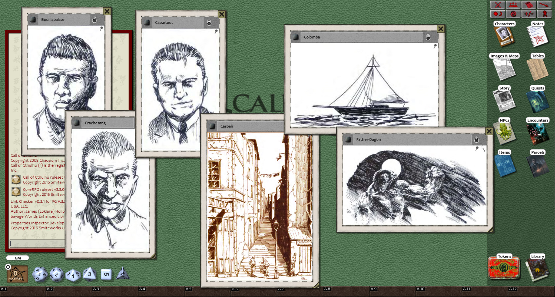 Fantasy Grounds - Secret of Marseille (Call of Cthulhu)のスクリーンショット 1