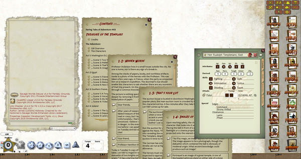 Fantasy Grounds - Daring Tales of Adventure 03: Treasure of the Templars (Savage Worlds) screenshot 3