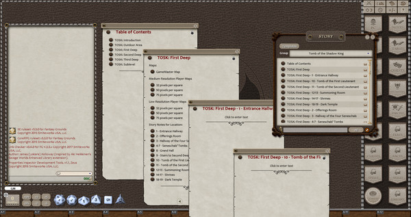 Fantasy Grounds - 0 one's Colorprints #1: Tomb of the Shadow King (Map Pack)
