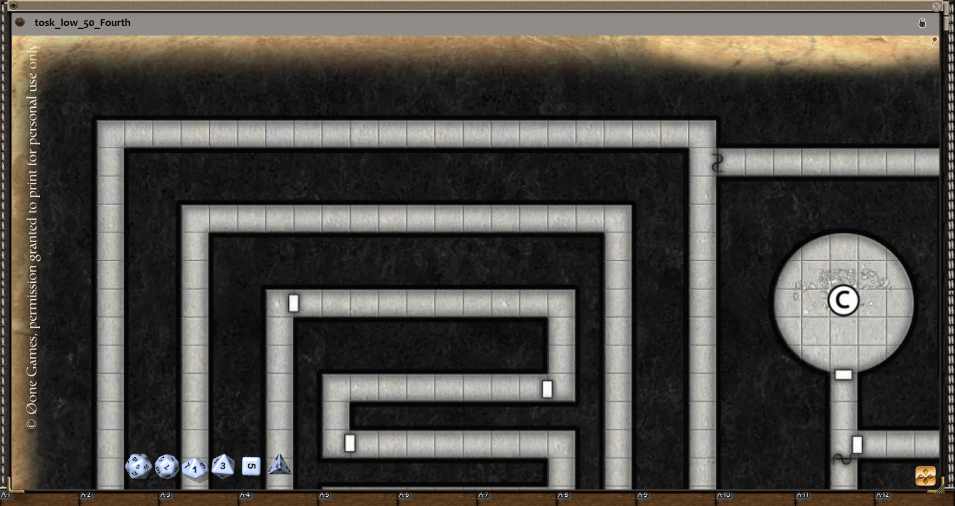 Fantasy Grounds - 0 one's Colorprints #1: Tomb of the Shadow King (Map Pack) screenshot 1