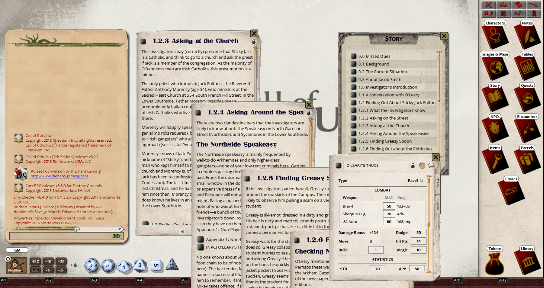 Fantasy Grounds - Missed Dues (CoC7E) screenshot 4