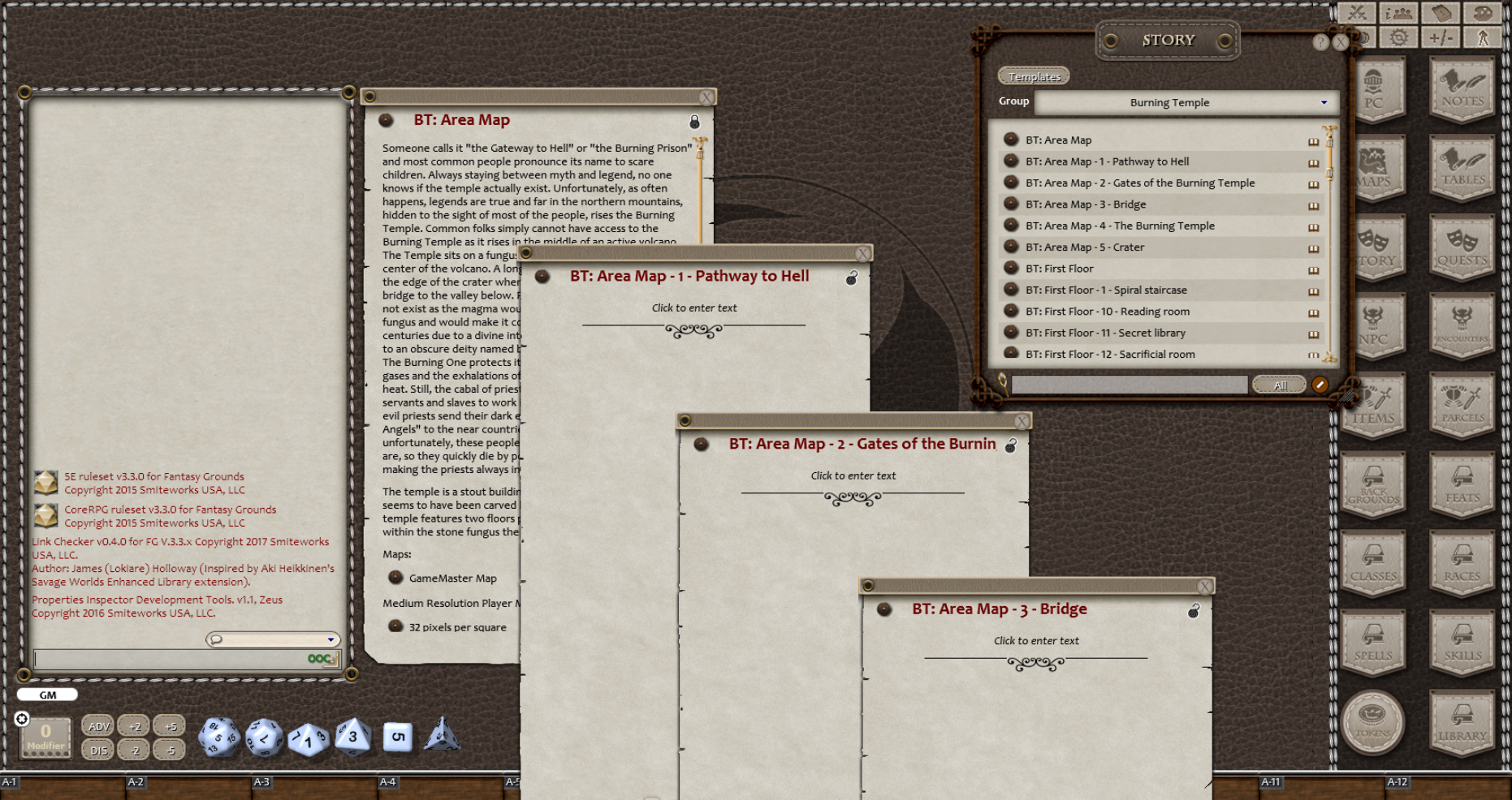 Fantasy Grounds - 0one's Colorprints #3: The Burning Temple (Map Pack) Featured Screenshot #1