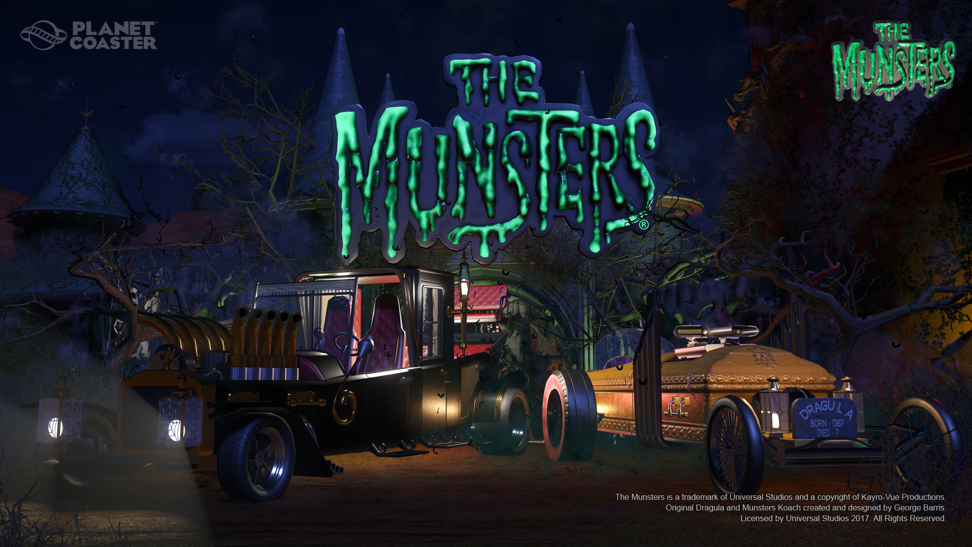 Planet Coaster - The Munsters® Munster Koach Construction Kit Featured Screenshot #1