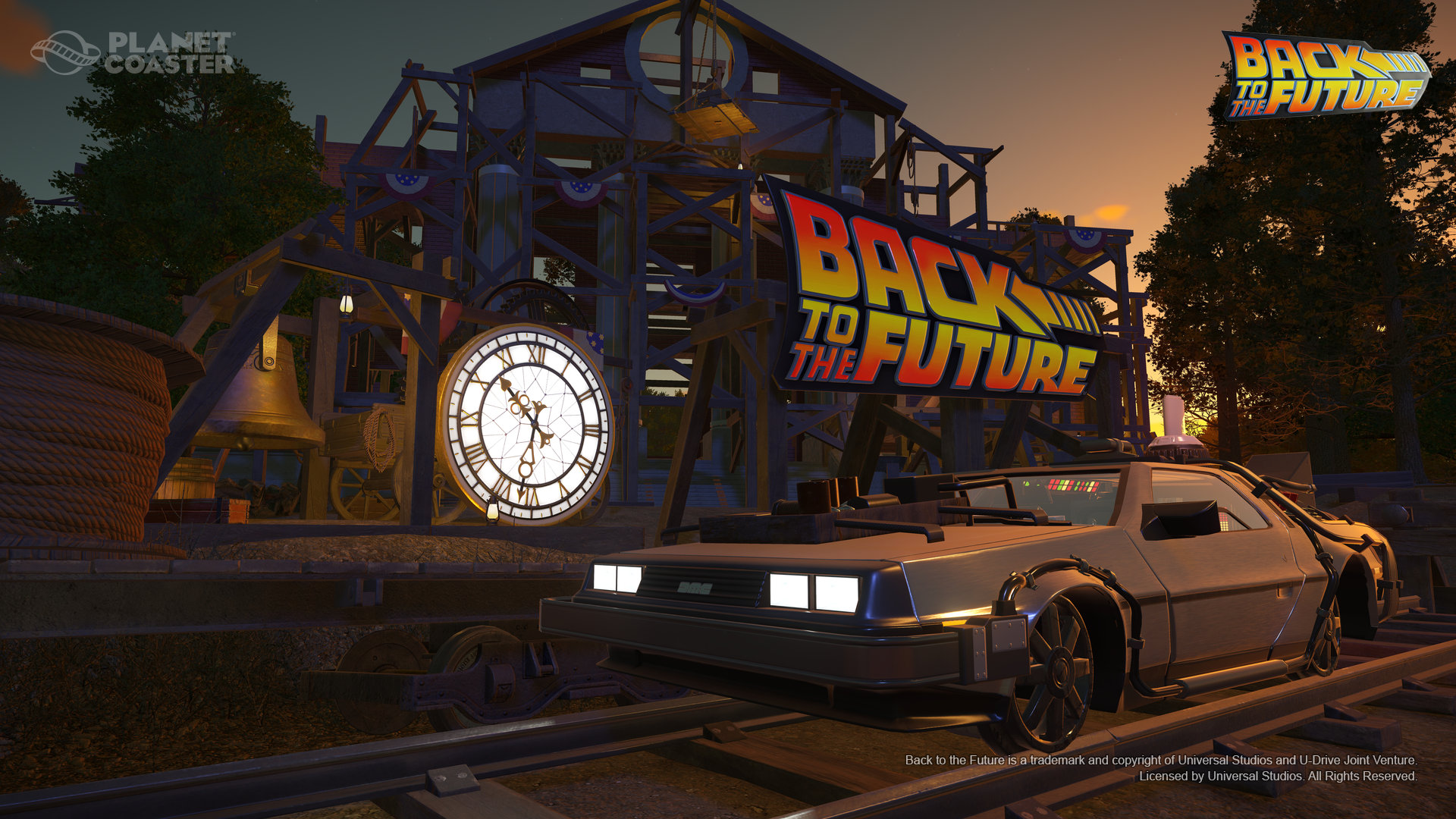 Planet Coaster - Back to the Future™ Time Machine Construction Kit Featured Screenshot #1