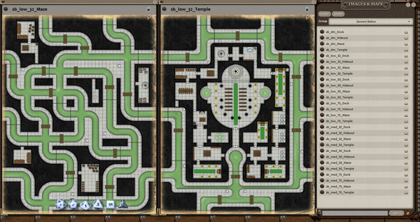 Fantasy Grounds - 0one's Colorprints #5: Sewers Below (Map Pack)