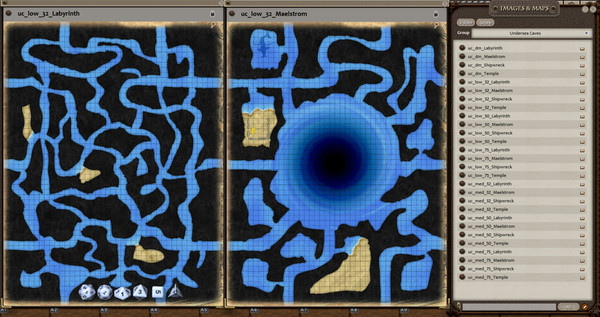 Fantasy Grounds - 0one's Colorprints #6: Undersea Caves (Map Pack) screenshot 4