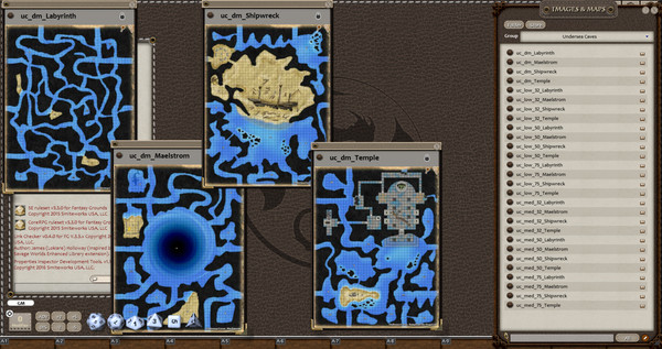 Fantasy Grounds - 0one's Colorprints #6: Undersea Caves (Map Pack)