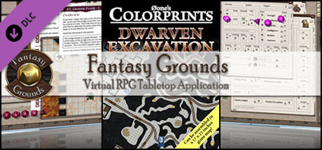 Fantasy Grounds - 0one's Colorprints #7: Dwarven Excavation (Map Pack) Header Image