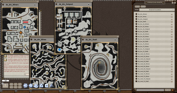 Fantasy Grounds - 0one's Colorprints #7: Dwarven Excavation (Map Pack)