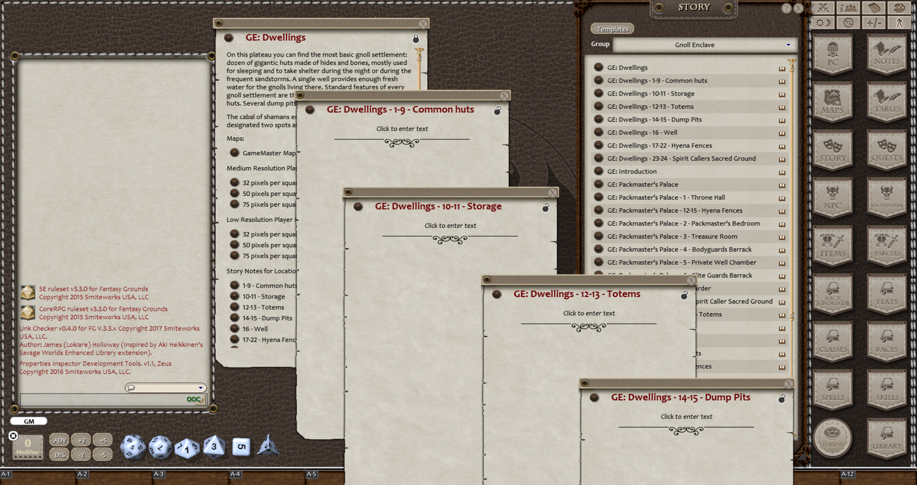 Fantasy Grounds - 0one's Colorprints #8: Gnoll Enclave (Map Pack)