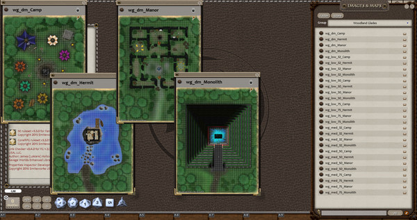 Fantasy Grounds - 0one's Colorprints #9: Woodland Glades (Map Pack)