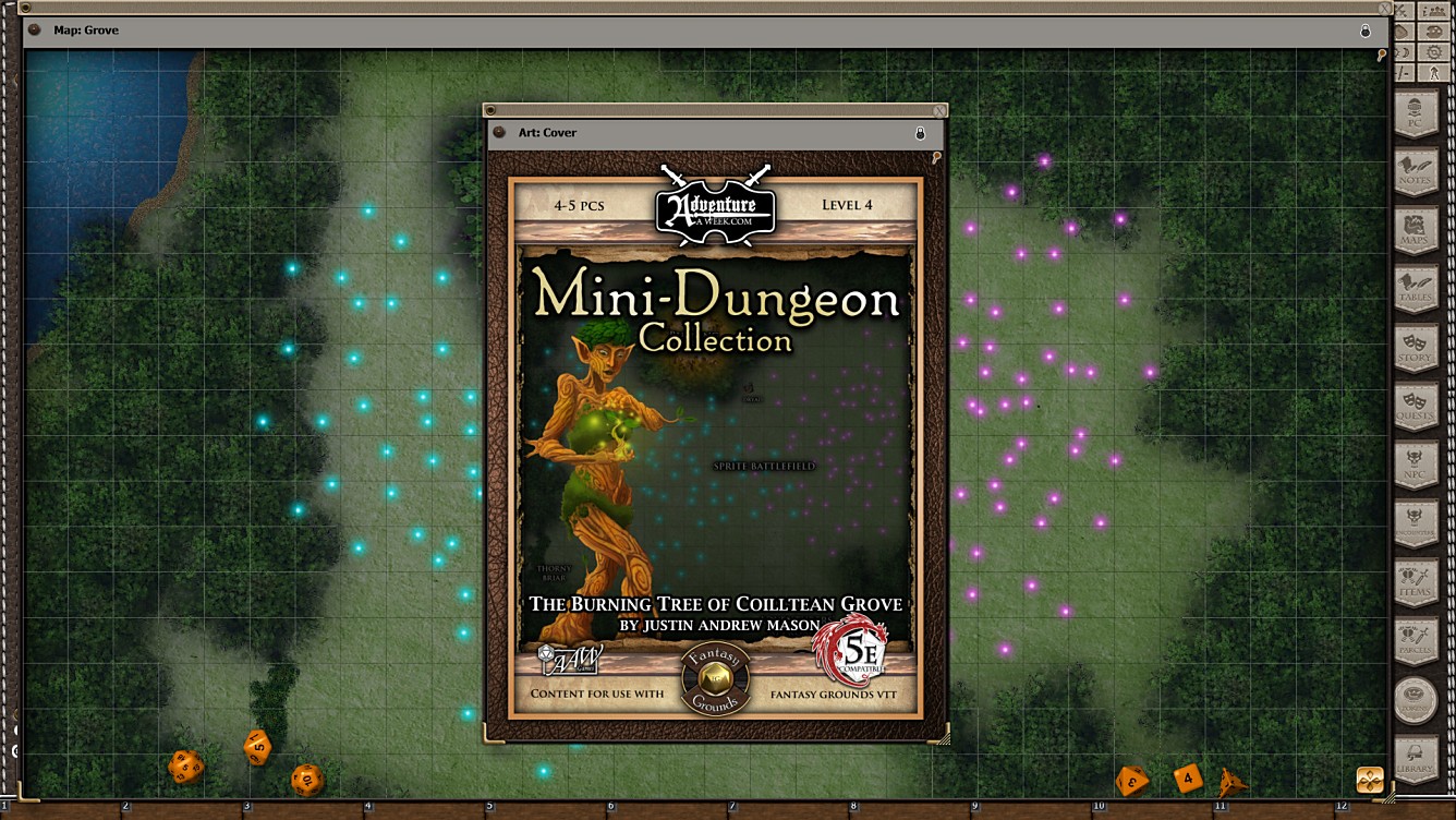 Fantasy Grounds - Mini-Dungeon #030: The Burning Tree of Coilltean Grove (5E) Featured Screenshot #1