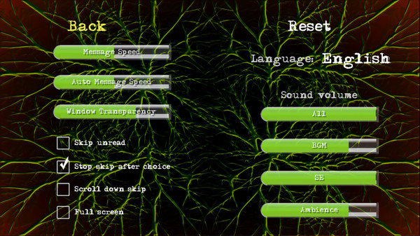 Screenshot z OMEGA PATTERN - VISUAL NOVEL