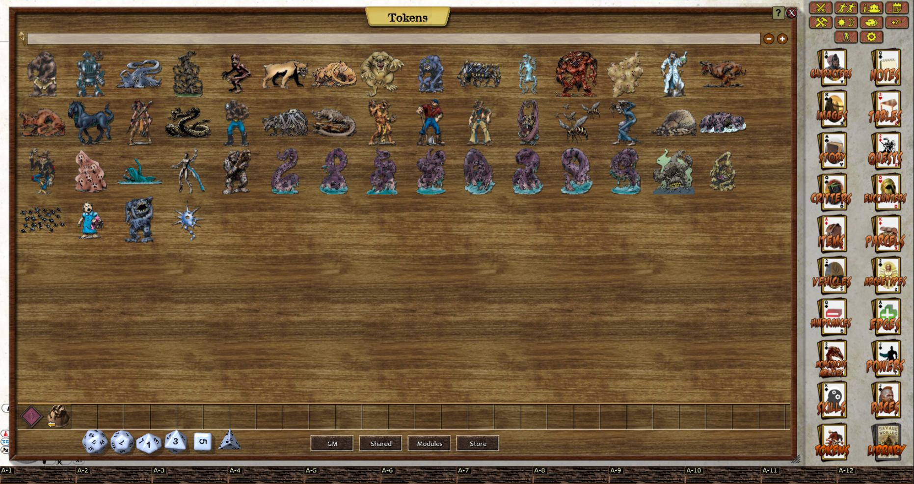 Fantasy Grounds - Cardstock Cowboys: Horrors of the Weird West (Token Pack) screenshot 1