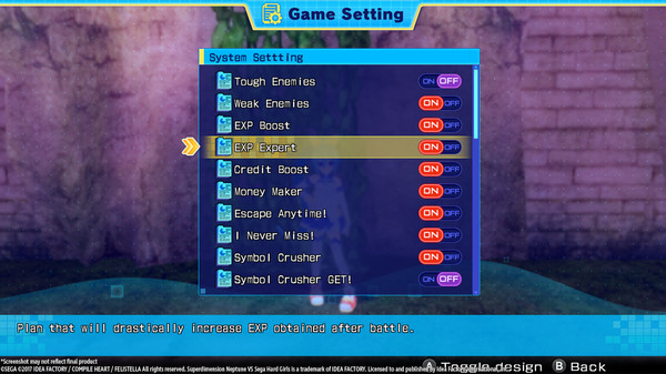 Superdimension Neptune VS Sega Hard Girls - EXP Expert.