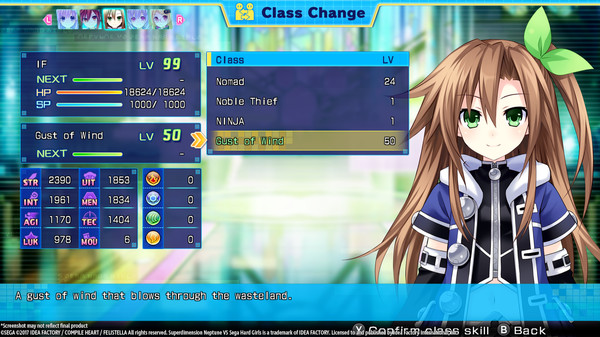 Superdimension Neptune VS Sega Hard Girls - IF's Gust of Wind