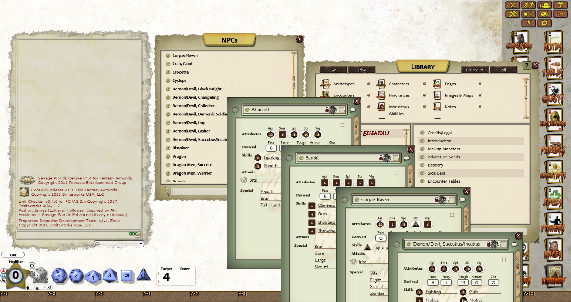 Fantasy Grounds - Fantasy Bestiary Toolkit (Savage Worlds) screenshot 4