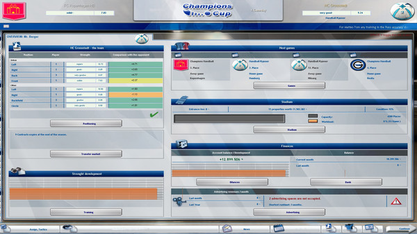 Handball Manager - TEAM Screenshot