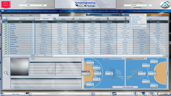 Handball Manager - TEAM Screenshot