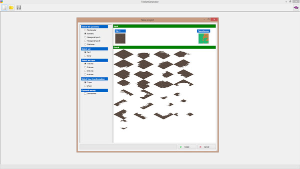 Screenshot z TileSetGenerator Screenshot z TileSetGenerator