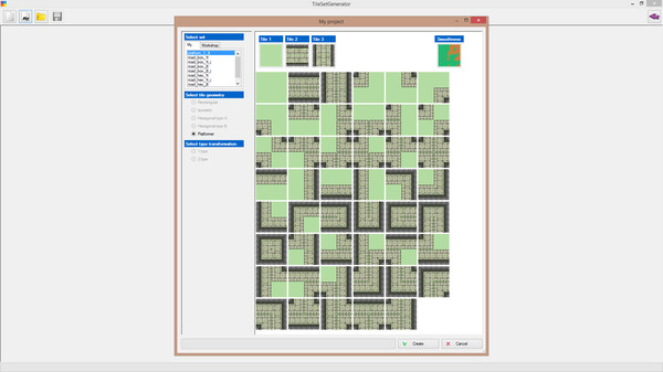 Screenshot z TileSetGenerator Screenshot z TileSetGenerator