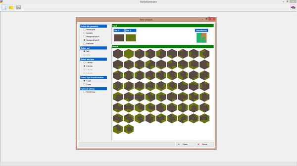 Screenshot z TileSetGenerator Screenshot z TileSetGenerator