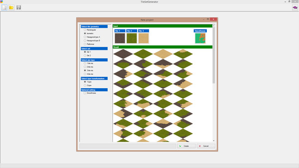 Screenshot z TileSetGenerator Screenshot z TileSetGenerator