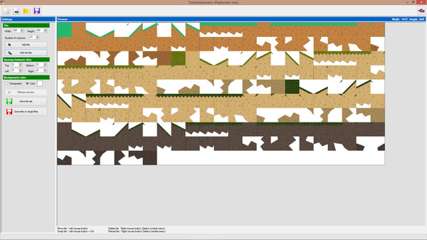 Screenshot z TileSetGenerator Screenshot z TileSetGenerator