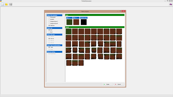 Screenshot z TileSetGenerator Screenshot z TileSetGenerator
