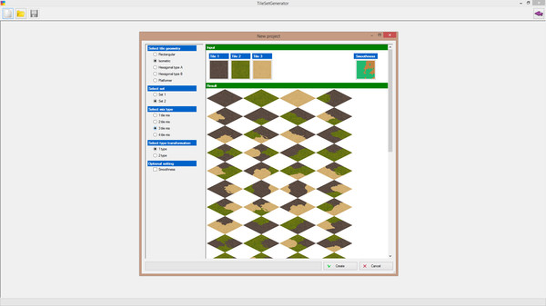 Screenshot z TileSetGenerator Screenshot z TileSetGenerator