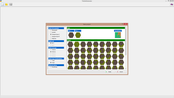 Screenshot z TileSetGenerator Screenshot z TileSetGenerator