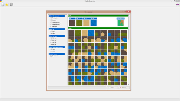Screenshot z TileSetGenerator Screenshot z TileSetGenerator