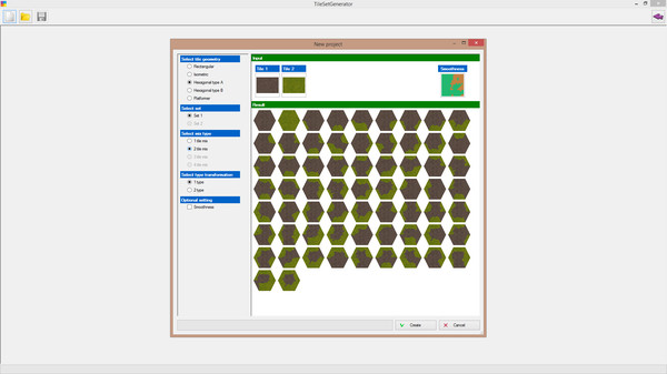 Screenshot z TileSetGenerator Screenshot z TileSetGenerator