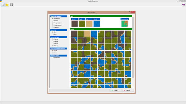 Screenshot z TileSetGenerator Screenshot z TileSetGenerator