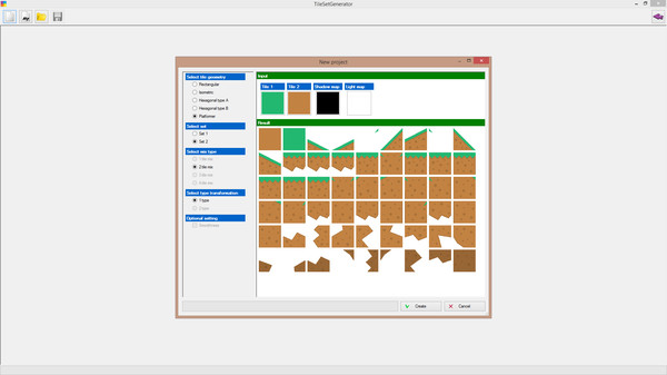 Screenshot z TileSetGenerator Screenshot z TileSetGenerator