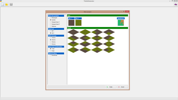Screenshot z TileSetGenerator Screenshot z TileSetGenerator