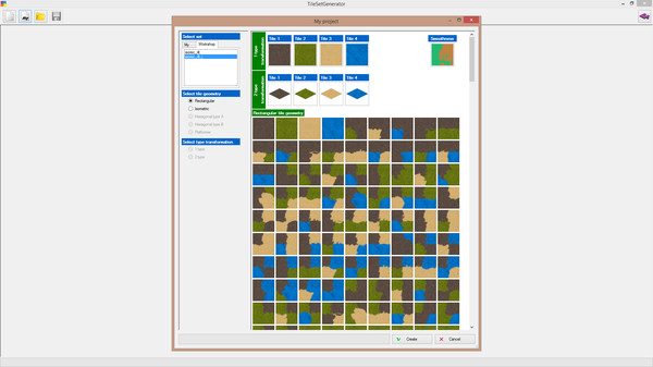 Screenshot z TileSetGenerator Screenshot z TileSetGenerator