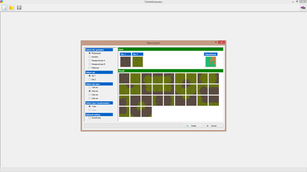 Screenshot z TileSetGenerator Screenshot z TileSetGenerator
