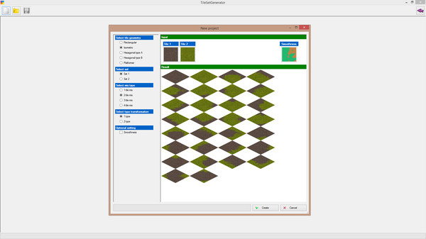 Screenshot z TileSetGenerator Screenshot z TileSetGenerator